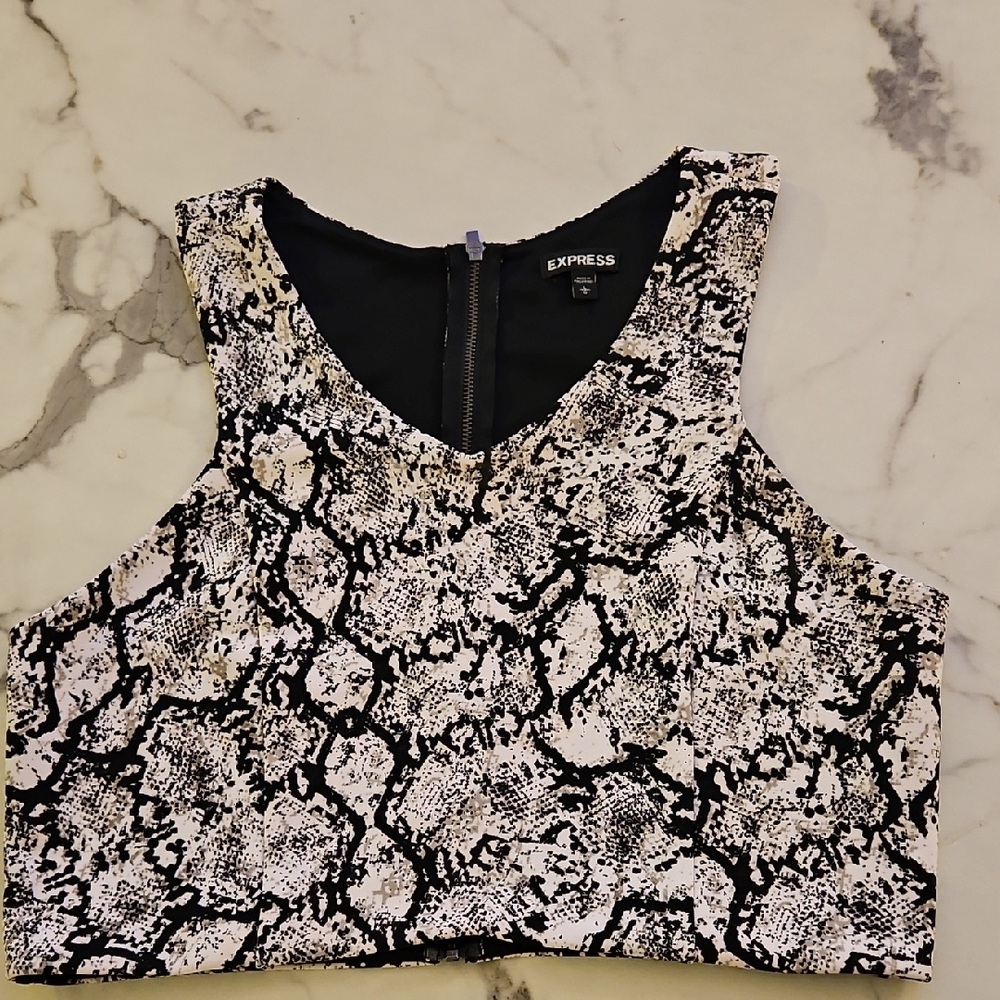 Express Black and White Women's Top